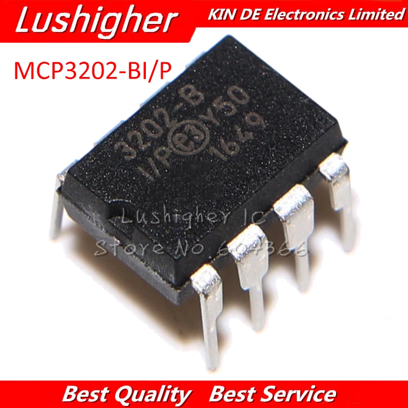 

10PCS MCP3202-BI/P DIP MCP3202 DIP8 3202-B