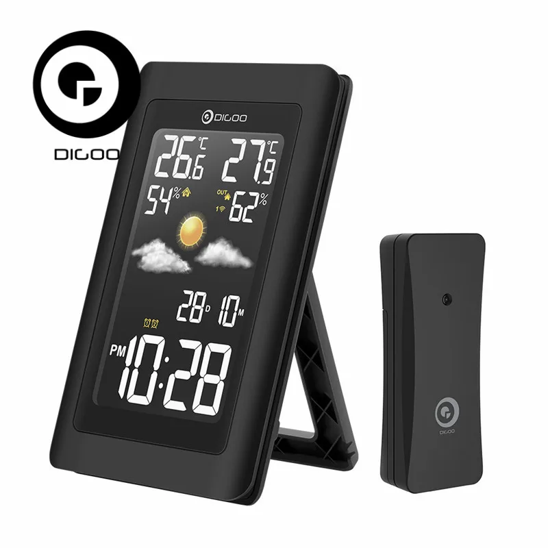 Digoo DG TH11300 беспроводной HD экран USB уличная Метеостанция VA стеклянный гигрометр