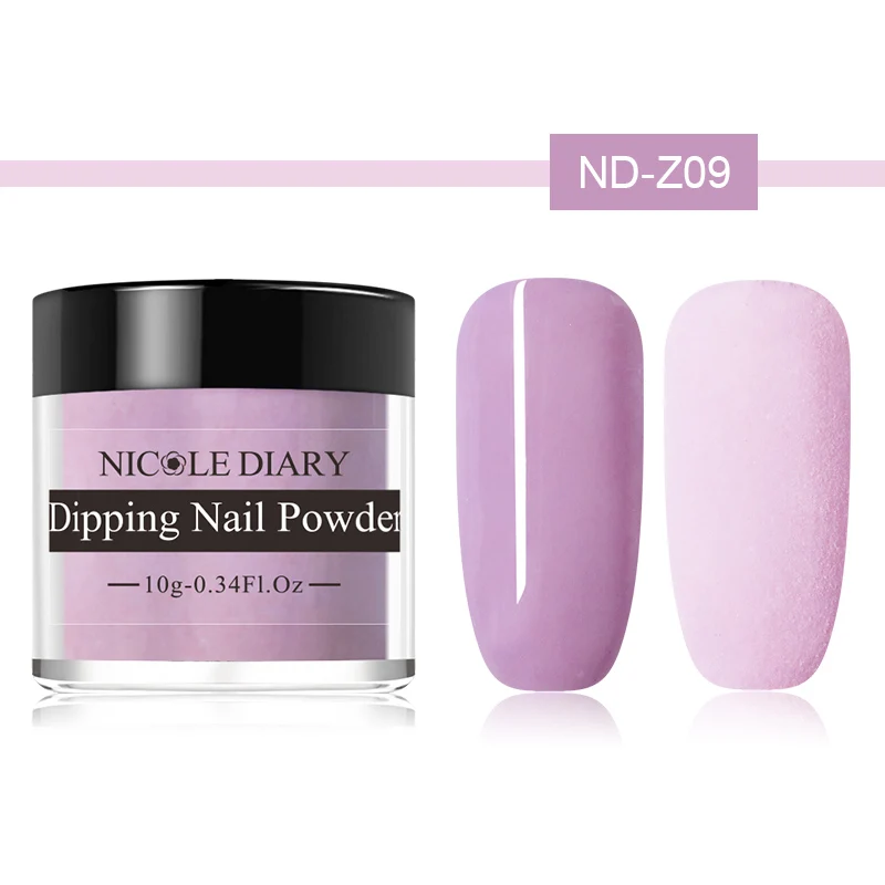 ND-Z09 Nicole Diary 10 г погружающий порошок для ногтей Dip порошок для маникюра в виде раковины перламутровый без лампы, натуральный сухой DIY украшения для ногтей - Цвет: ND-Z09