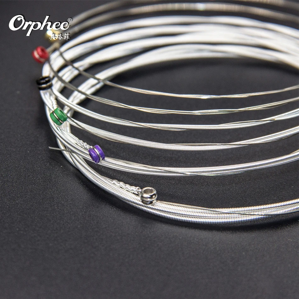Акустические гитарные струны Orphee Q160S шестиугольный сплав посеребренный провод