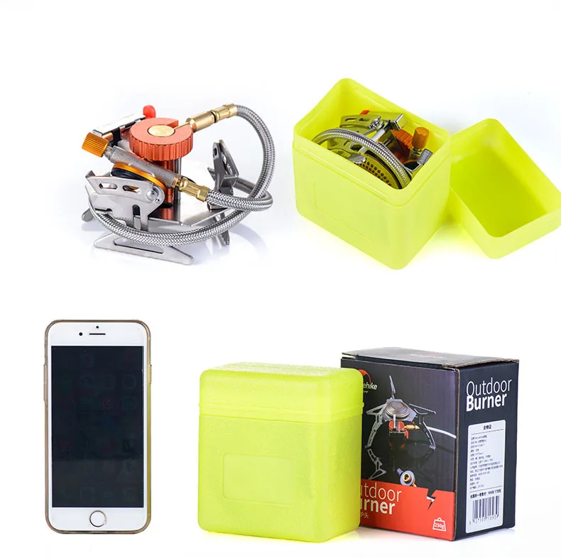

Naturhike New Outdoor Stainless Steel Portable Foldable Picnic Gas Stove For Camping Aluminum Alloy Mini Steel Stove Case