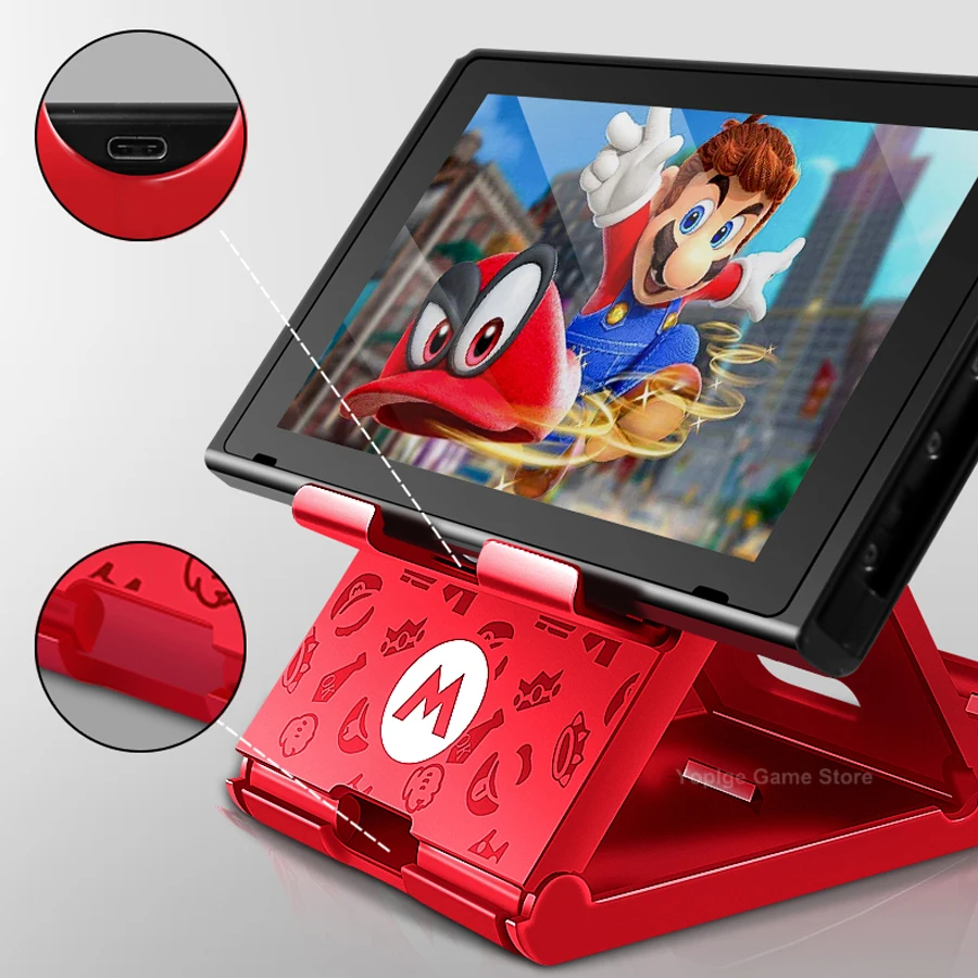 Держатель для Nitendo с регулируемой подставкой красным/черным рисунком аксессуары