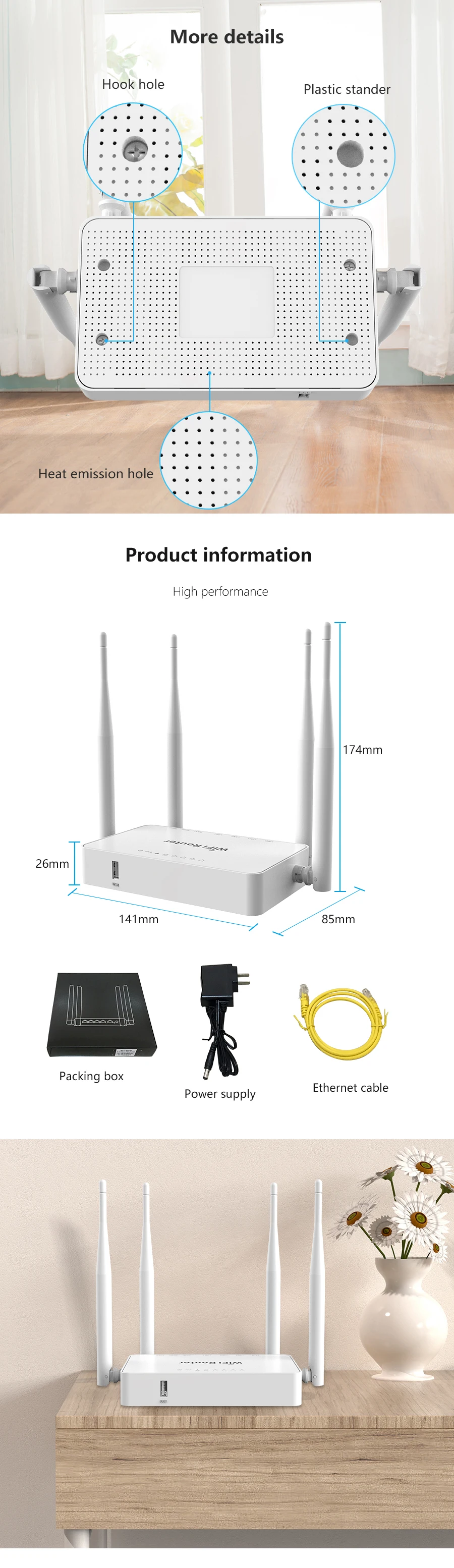 Cioswi Высокое качество чип MTK7628N Профессиональный Домашний Беспроводной Wi-Fi маршрутизатор сильный и стабильный Wi-Fi сигнал хороший тепла Disspation