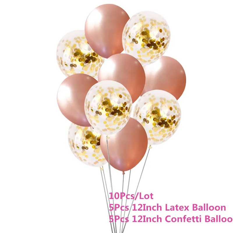 Chicinlife Rosegold 30th День рождения украшение сердце воздушный шар "Конфетти" попкорн коробка для взрослых 30 лет на день рождения поставки - Цвет: A
