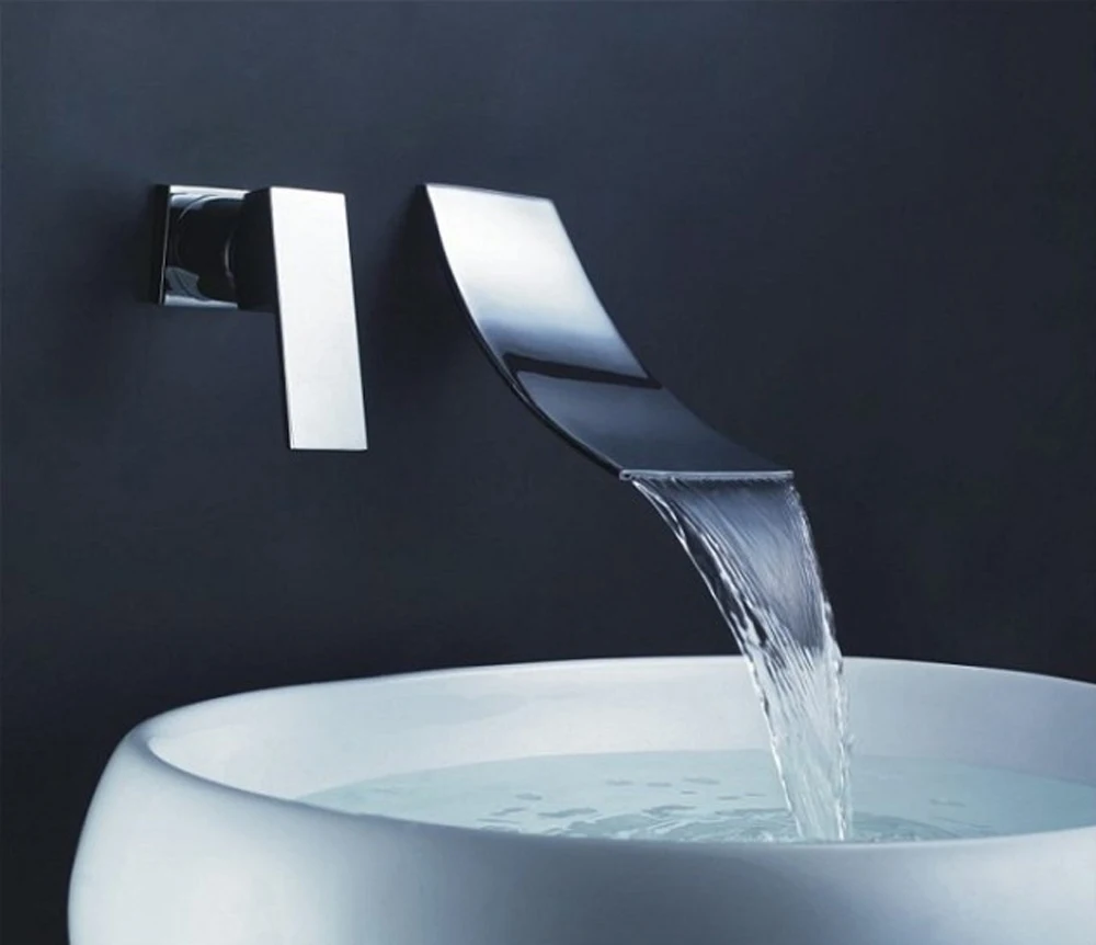 BAOLINLONG в стене Стиль Латунные Смесители для ванной комнаты раковины Смеситель