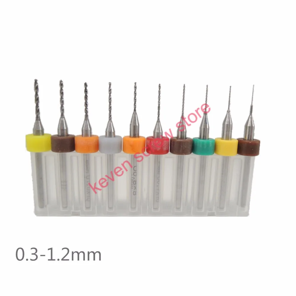 10pcs/lot Hard Alloy PCB Print Circuit Board Carbide Micro Drill Bits Tool 0.3-1.2mm set for 0.1mm-3.0mm SMT CNC | Инструменты
