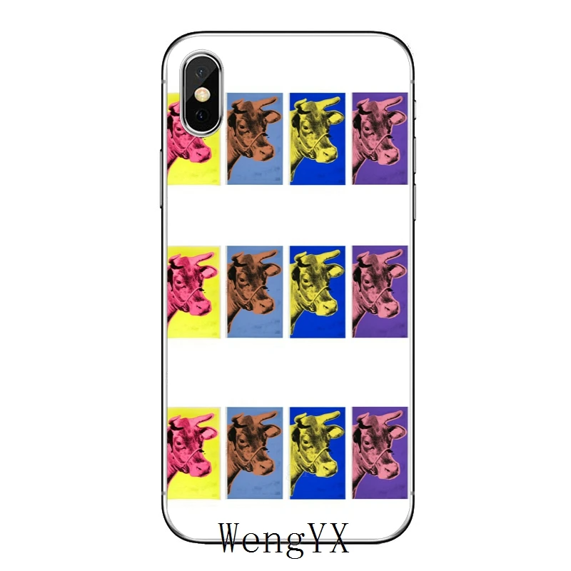 Тонкий силиконовый мягкий чехол для Apple iPhone 4, 4S, 5, 5S, 5c, SE, 6, 6s, 7, 8 plus, X, XR, XS Max, andy warhol