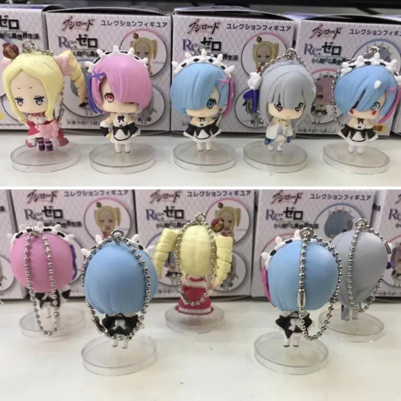 Аниме Re Zero Kara Hajimeru Isekai Seikatsu Rem Ram Emilia beатрис мини фигурки из ПВХ игрушки 5 см