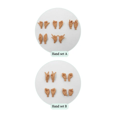 ICY DBS Blyth Hand Set для шарнирного корпуса белый, телесный, коричневый, черный, суперчерная кожа 1/6 BJD
