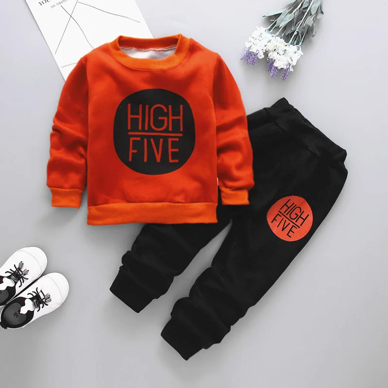 Boys Hoodies Sets 2018 New and Girls Thermal Winter Suits Kids Plus Velvet Thick Toddler Clothing |