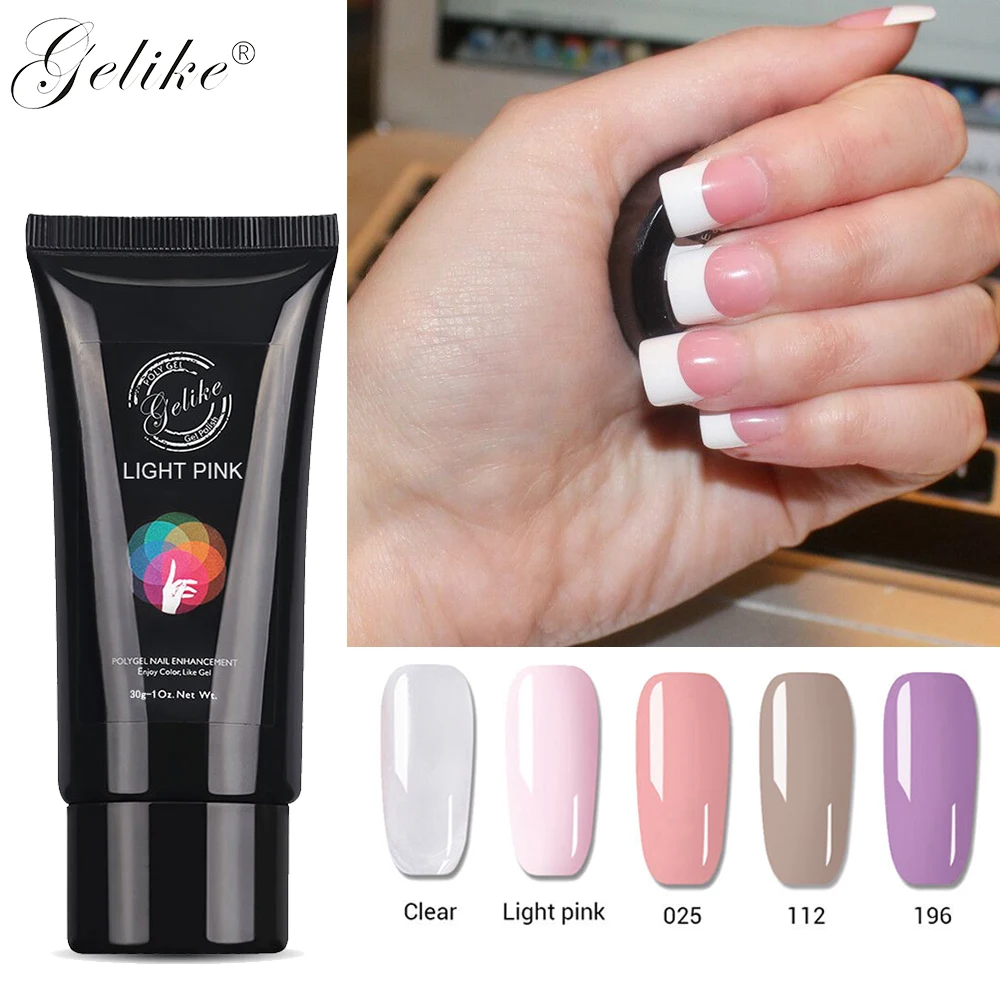 Glike Nails 30 г поли гель акриловый УФ и светодиодный Гель лак для ногтей