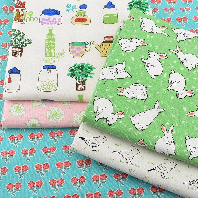 Chainho мультяшная серия хлопчатобумажная льняная ткань с принтом для сделай сам