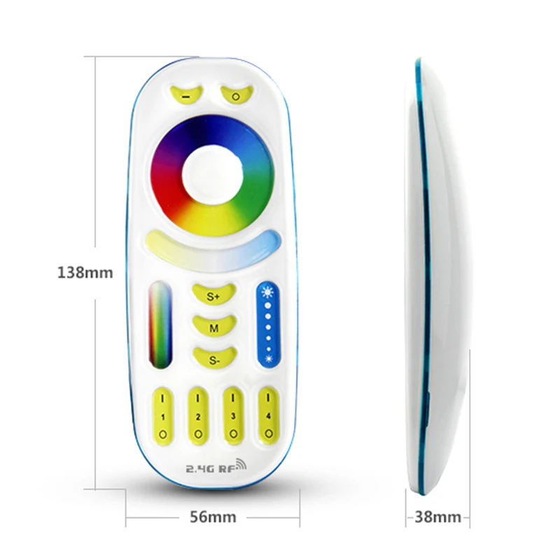 Milight FUT092 RGB + CCT пульт дистанционного управления 2 в 1 полный сенсорный 4-зоны группа