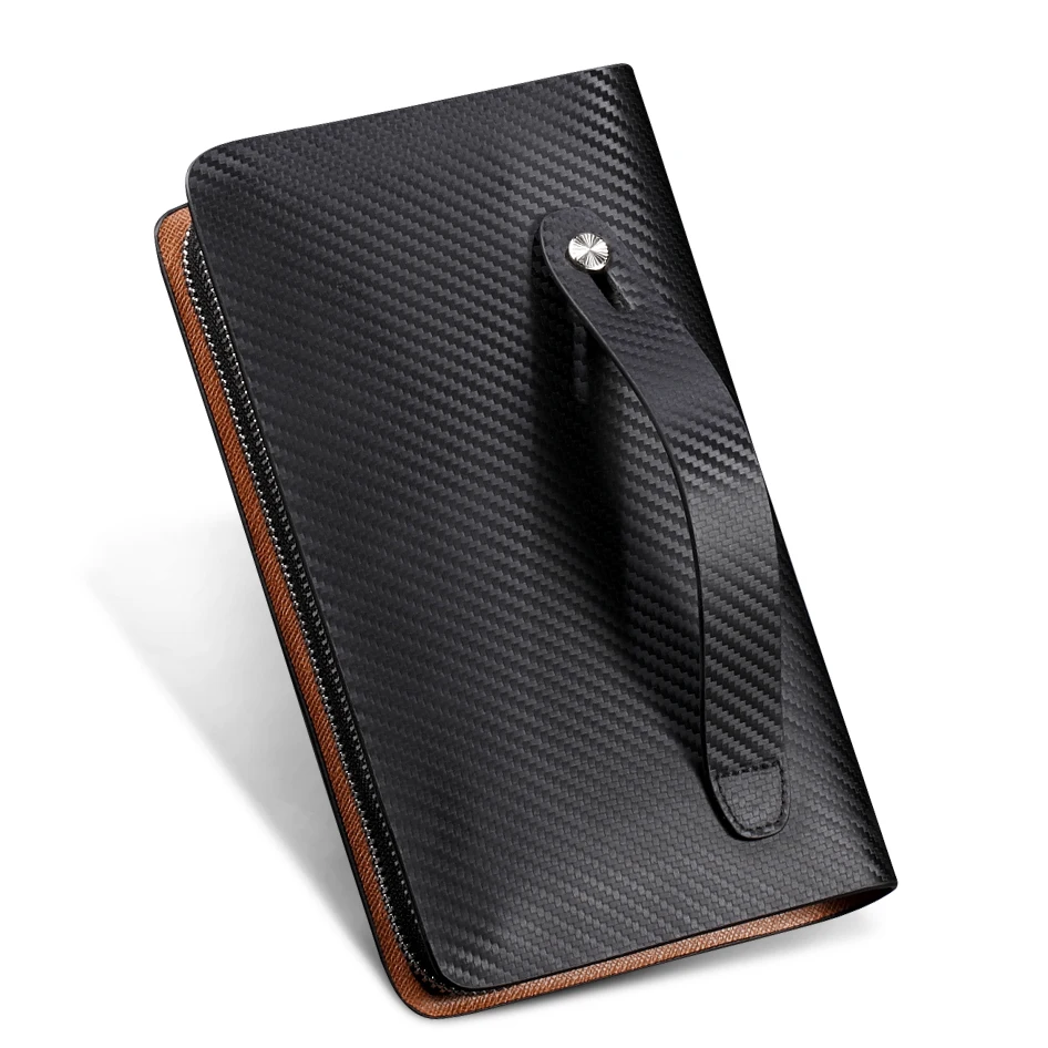 Новый деловой мужской клатч сумки из спилка на двойной молнии кошелек большой