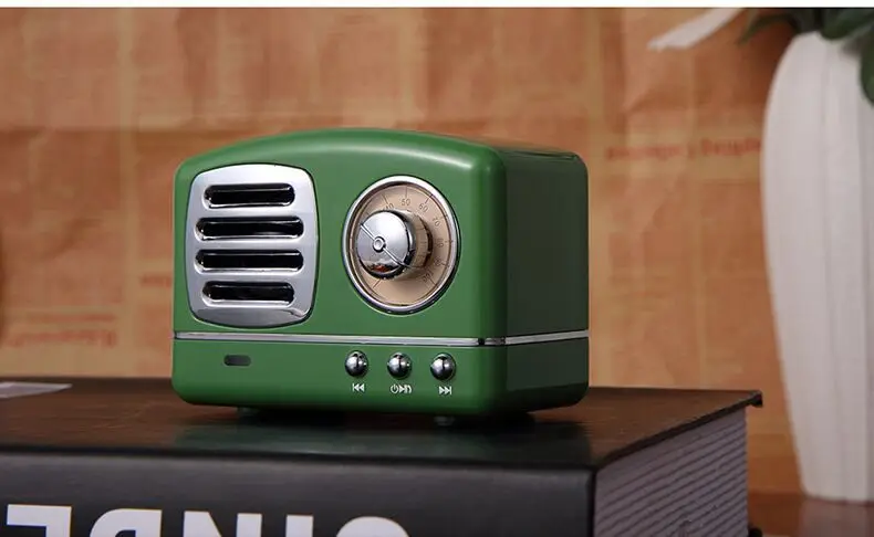 Bluetooth speaker retro mini wireless Insert card soundbar cute u disk phone subwoofer | Электроника