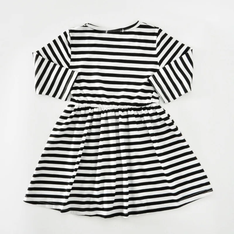 Girls Dress 2017 New Autumn Brand Cotton Clothes Design Baby Red Hearts Stripes Pattern Kids Clothing | Детская одежда и обувь