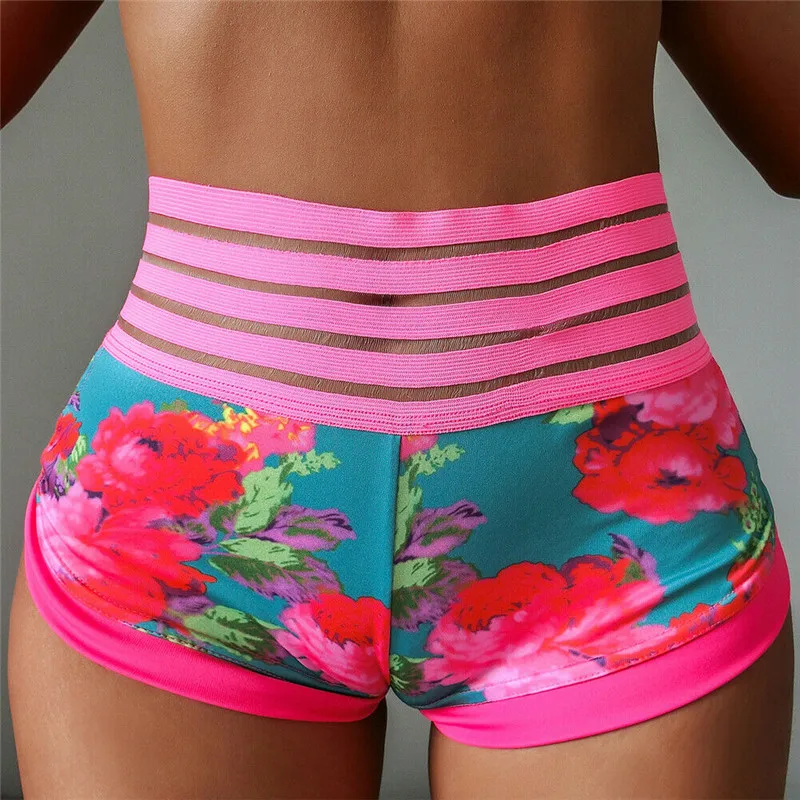 

Women Sports Shorts Workout Fitness Female Running Cotton High Waist Gym Shorts