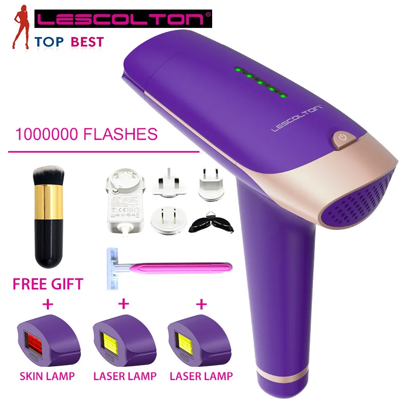 Four lamp purple 1 Перманентное удаление волос сенсорный триммер для ног тела и бикини Фотоэпилятор система лазерный эпилятор устройство эпиляция для женщин - Цвет: Four lamp purple 1