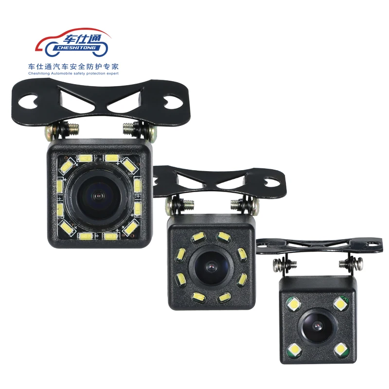 

Car Backup Camera 4 8 12 LED light night vision reversing with parking line IP68 waterproof Rear View Camera