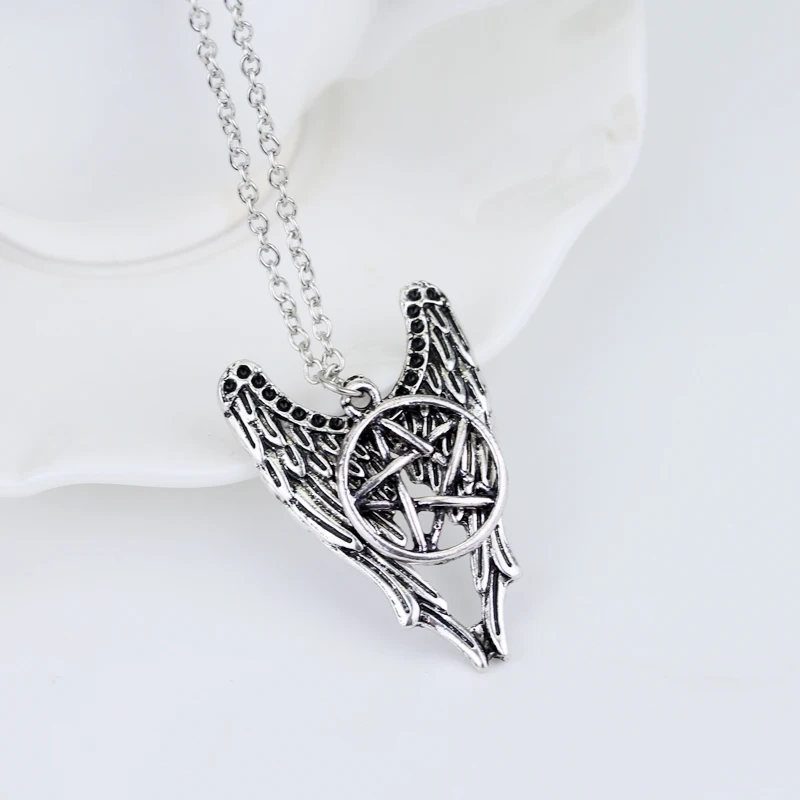 Dropshipping Supernatural Evil Power Necklace Angel Wings Figure Pendant Chain Gift | Украшения и аксессуары