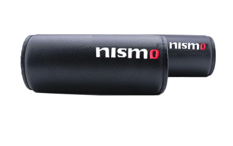 2 шт./лот углеродного волокна nismo подушка на шею для автомобиля nissan Tiida Sunny QASHQAI