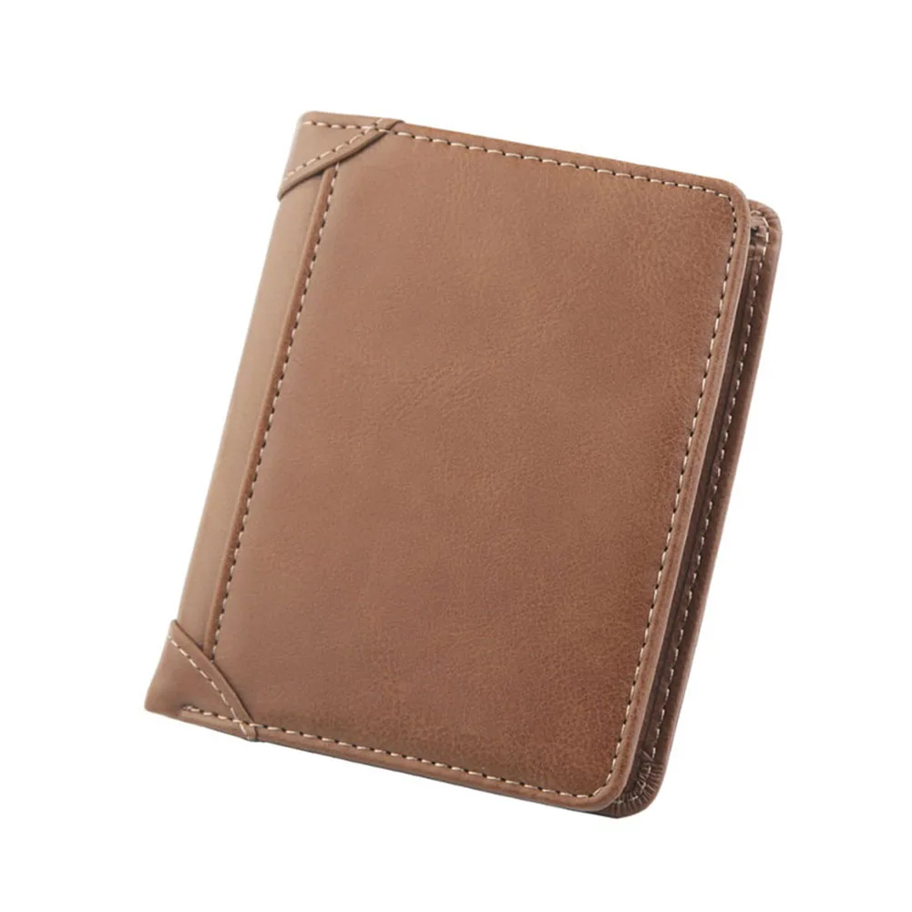 Модный мужской короткий кошелек из искусственной кожи держатель для карт