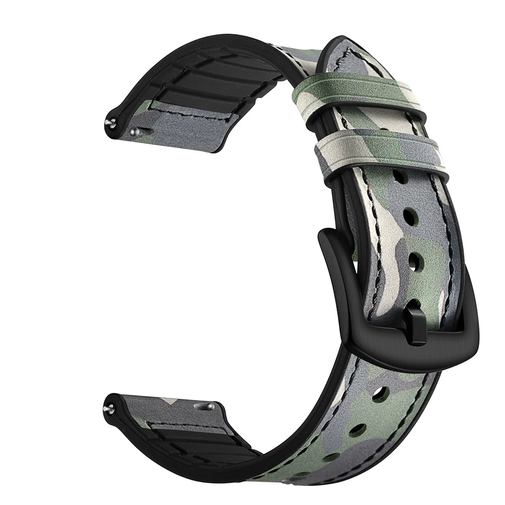 4 цвета силиконовый кожаный ремешок для часов HUAMI Amazfit 2 22 мм Камуфляжный узор