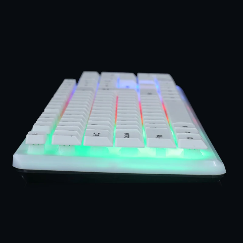 Красочные светодиодный с подсветкой USB проводной PC Радуга Gaming Keyboard Мышь комплект