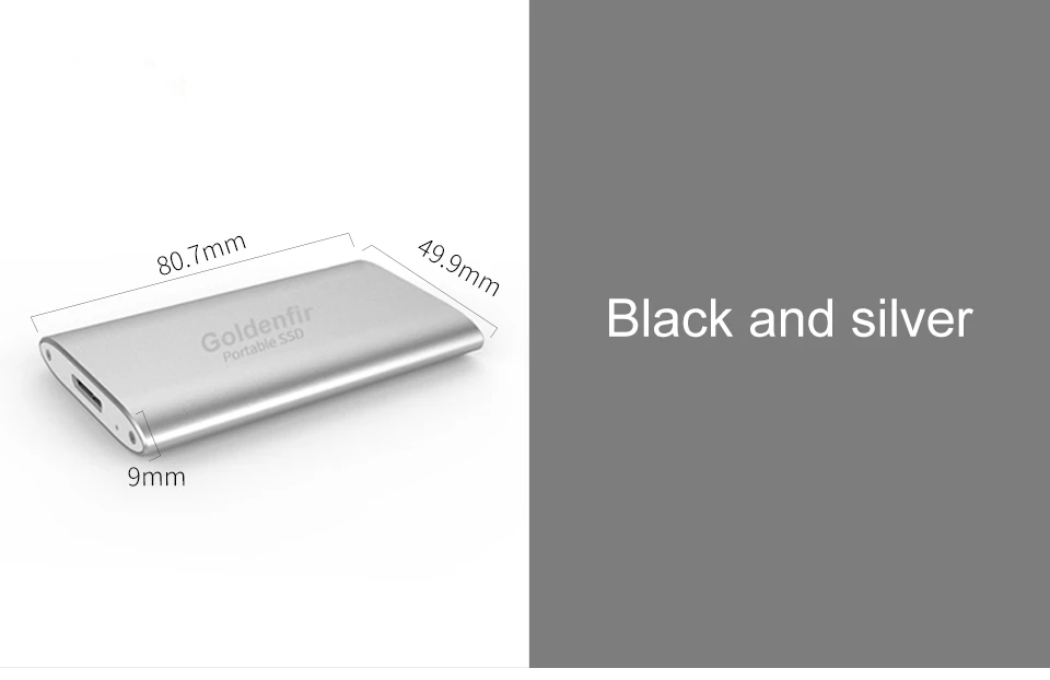 Goldenfir маленький размер портативный ssd USB 3,0 64GB 128GB 256GB 512GB 1 ТБ внешний твердотельный накопитель