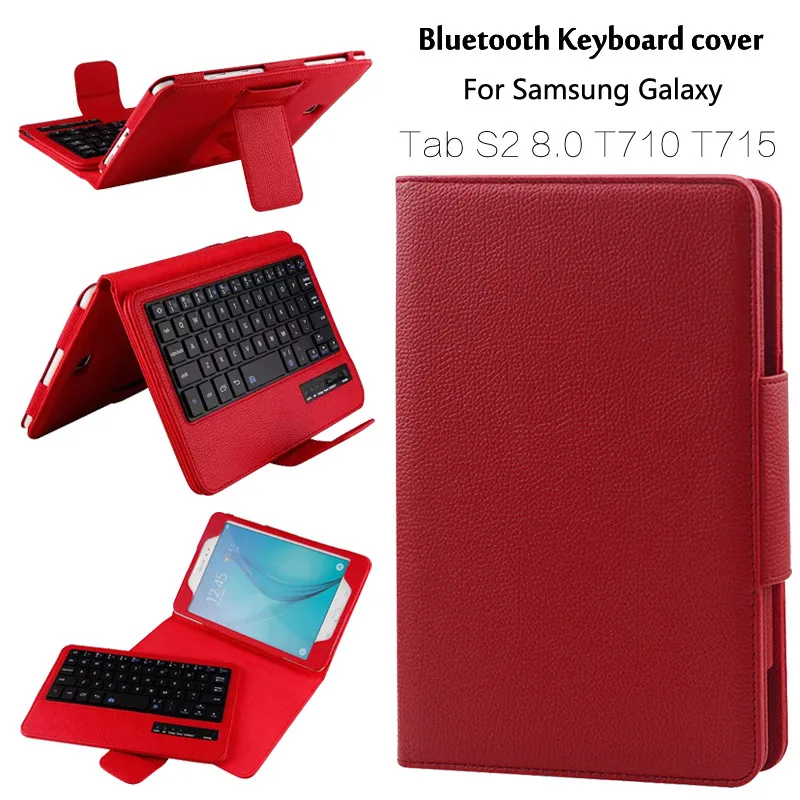 Набор аксессуаров для samsung Galaxy Tab S2 8,0 SM-T715 SM-T710 SM-T719-Smart Cover чехол+ Bluetooth клавиатура+ Защитная пленка+ стилус - Цвет: portable keyboard