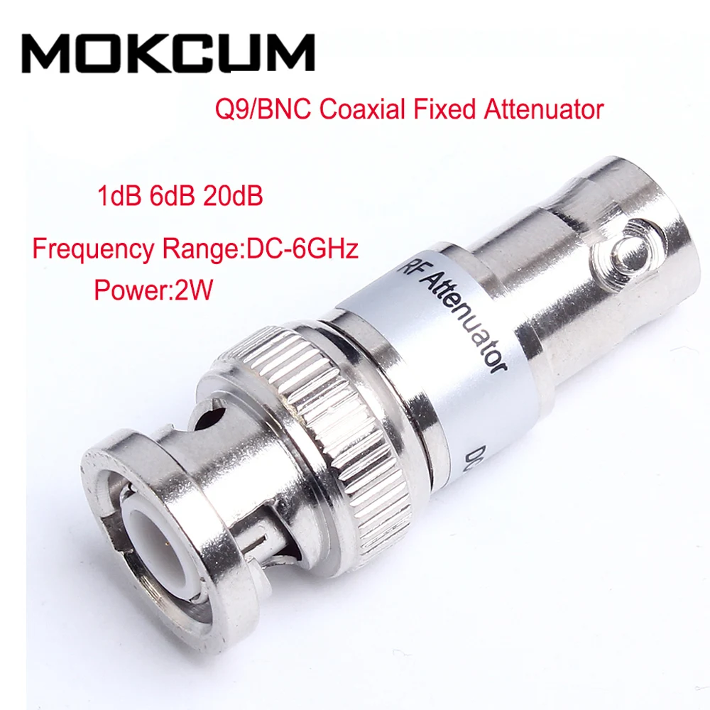 2 Вт 50ohm Q9/BNC разъем коаксиальный фиксированный аттенюаторы DC-6 ГГц 1dB 6dB 20dB SMA JK частота фиксированные разъемы аттенюатор