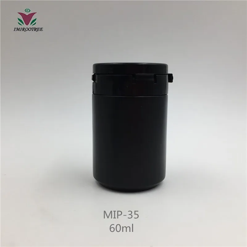60cc 12 шт 60 мл 100 мл 150 мл HDPE черная крышка sules Медицинские бутылки с отрывной крышкой - Цвет: 60cc