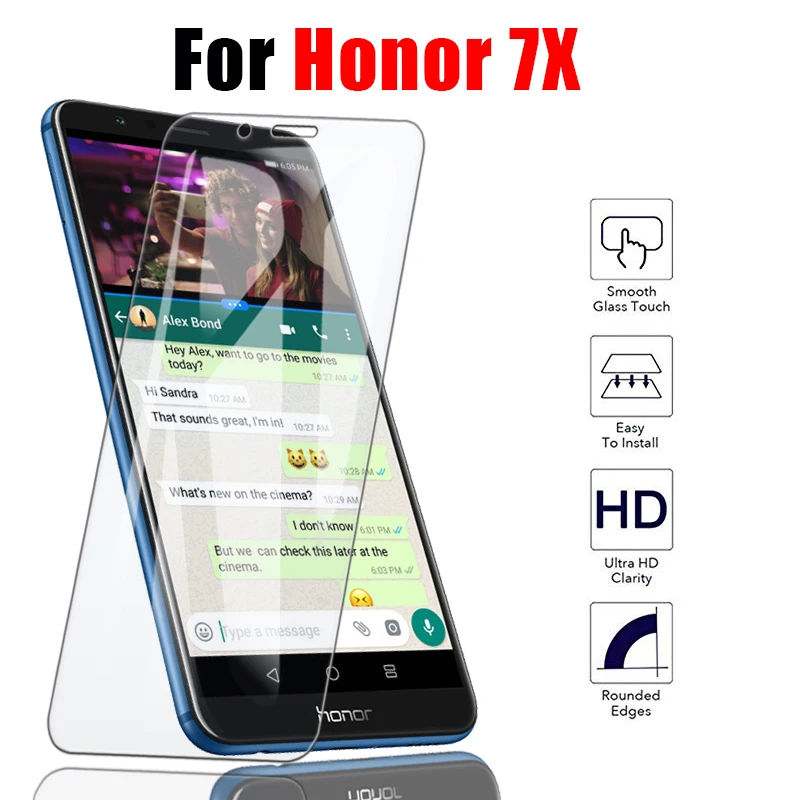 Honor 7x Защитное стекло для huawei honor7x защита экрана закаленное hauwei hono 7 x