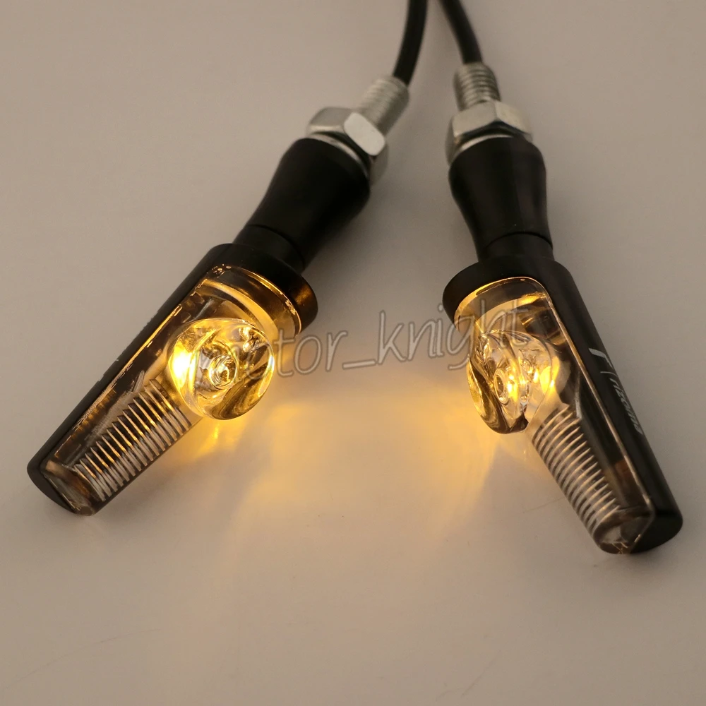 Бесплатная доставка 8 мм мини COB LED мотоциклетные указатели поворота янтарный