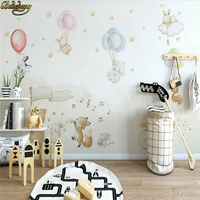 beibehang custom cartoon cute animal balloon wallpaper for walls 3 d 3d photo wall paper for children room background home decor