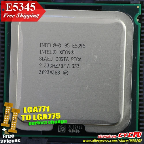 Intel Ксеон E5345 2 33 ГГц/8 м/1333 процессор близко к LGA771 Core Quad Q8200 Процессор работает на LGA