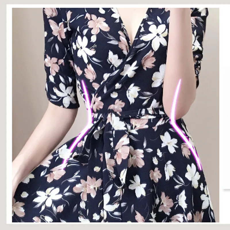 Женские Платья с цветочным принтом летнее платье для женщин Vestido сексуальная