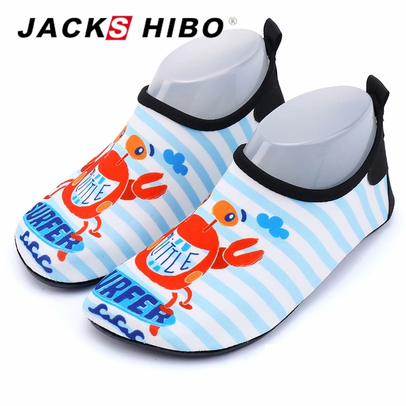 JACKSHIBO/Детская водонепроницаемая обувь пляжная детская милая на плоской подошве