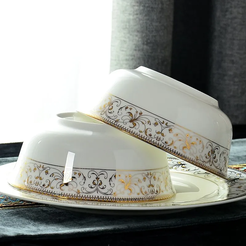 6 дюймов круглая чаша для риса китайская фарфоровая суповая миска Салатница