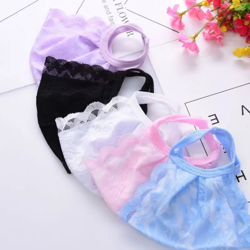 Женская летняя Солнцезащитная двухслойная маска для рта девушек однотонная