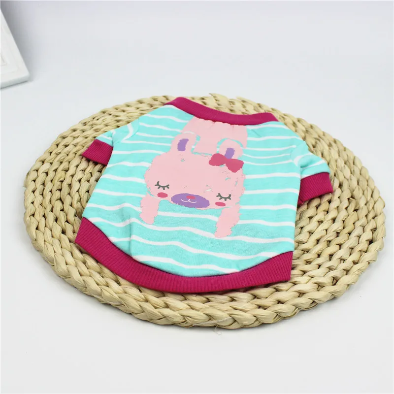 Летняя жилетка для щенков одежда маленьких собак кошек хлопковая футболка