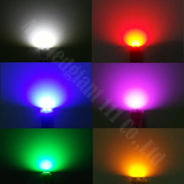 Led T10 W5W 194 клиновидная База белый синий зеленый красный желтый розовый