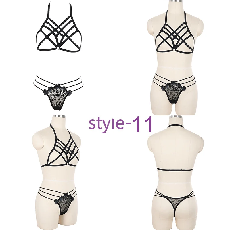 Body Harness 1 комплект, женский бюстгальтер для тела, фетиш, грудь, бондаж, белье, Эротический бюстгальтер, готический бюстгальтер, Чулки с подвязками пояс для подтяжек, подвязки - Цвет: Body Harness