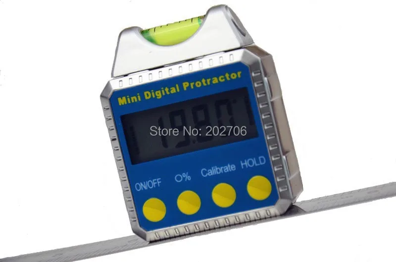 360 degree Mini Digital Inclinometer with bubble digital Protractor Bevel Box spirit angle meter | Инструменты