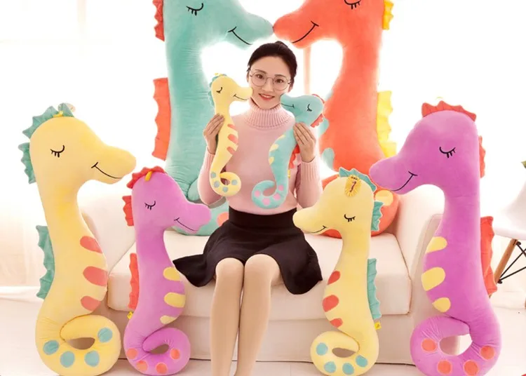 45cm Creative Hippo Plush Toy Stuffed Doll Sea Horse Throw Pillow Baby Sleep | Игрушки и хобби