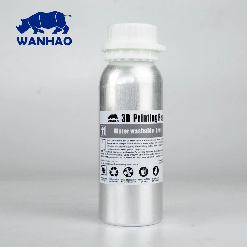 Wanhao вода моющаяся Резина 405NM УФ смола для D7 принтер DLP SLA 3d серый белый прозрачный