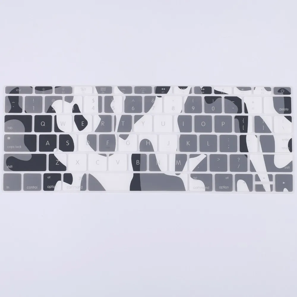 Camo1 Радужная Клавиатура для ноутбука Macbook 12 дюймов retina(A1534) 13 Pro без touchbar(A1708) Силиконовая Защитная крышка наклейки - Цвет: Camo1