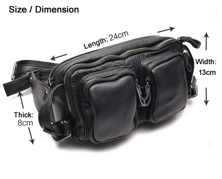 Поясная Сумка из натуральной кожи поясная сумка для мужчин Кожаная пояс хранения