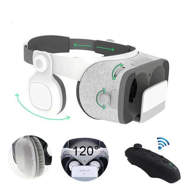 LEORY 3D VR очки Виртуальная реальность RC гарнитура картон VR с пультом дистанционного управления для iOS для Android Daydream смартфон