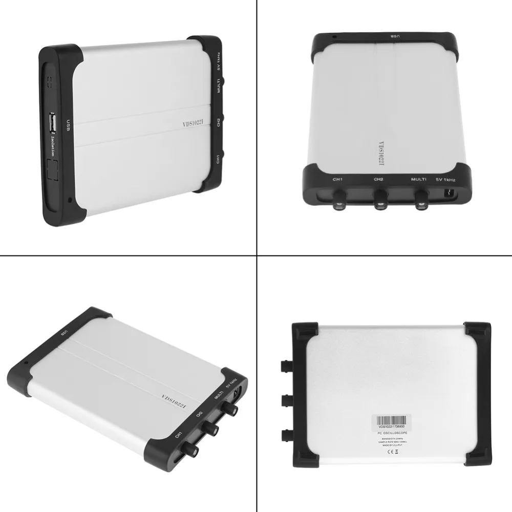 OWON VDS1022/VDS1022I 25 МГц 100MSa/s частота дискретизации 2/4 канала ПК цифровой осциллограф